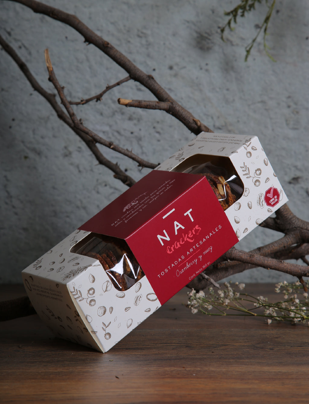 Galletas NAT - Cranberry &amp; Nueces 80g